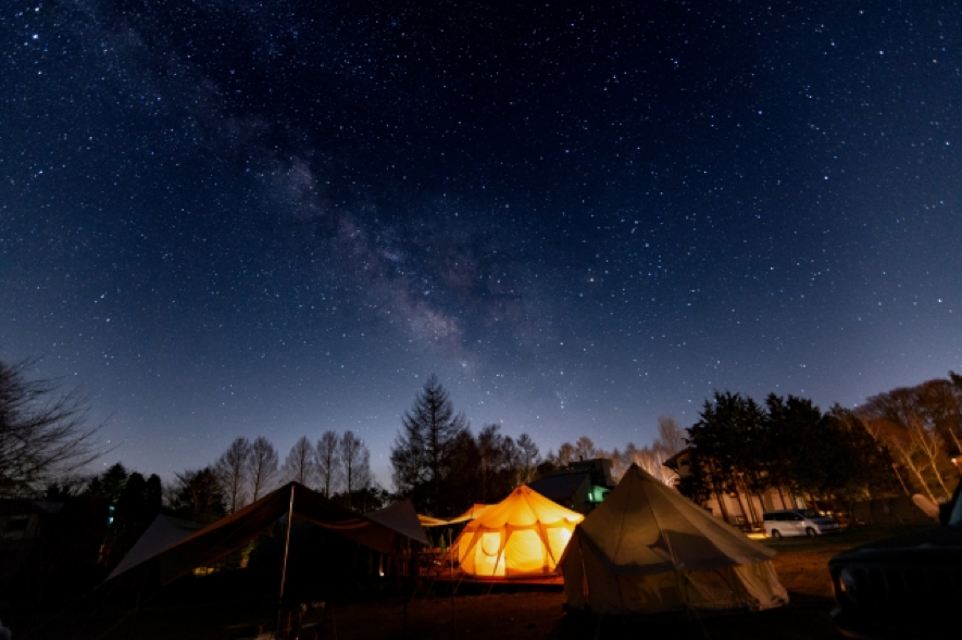 夜空が綺麗なキャンプ場